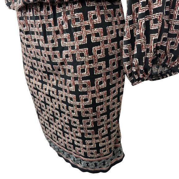 Max Studio Womens Black Blouson Long Sleeve Stretch Jersey Knit Dress sz M - Picture 8 of 16